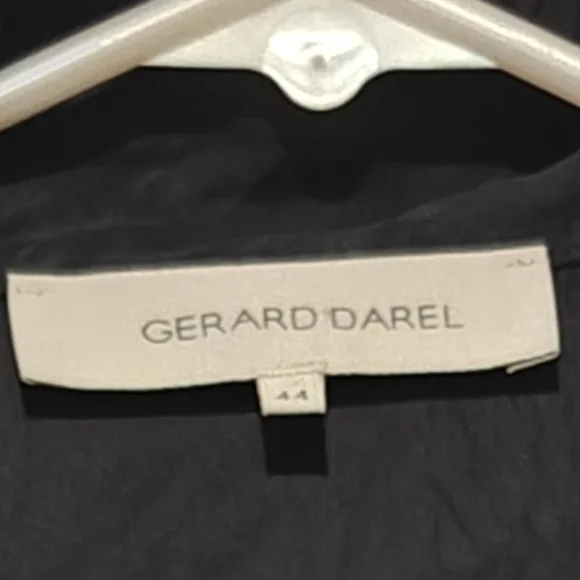 Gerard Darel Black Mini Dress Size 12 / 44 Black Sleek Clean Girl Quiet Luxury - Picture 3 of 5